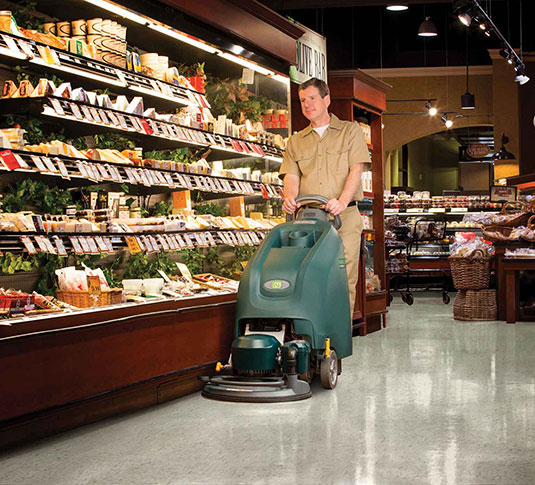 Nobles SpeedGleam 5 burnishing grocery store floor