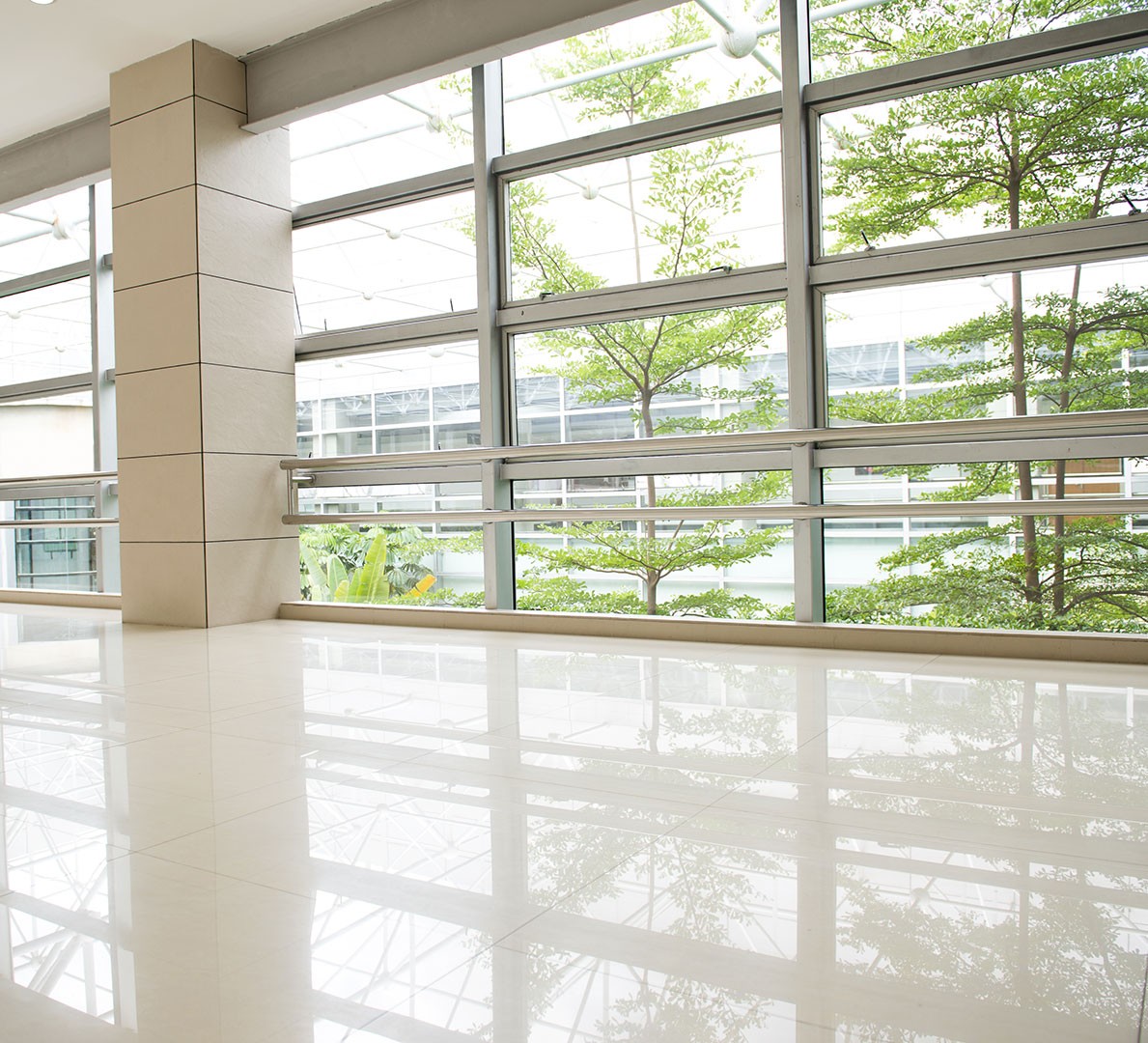 Clean floor in a healthcare facility Clean floor in a healthcare facility