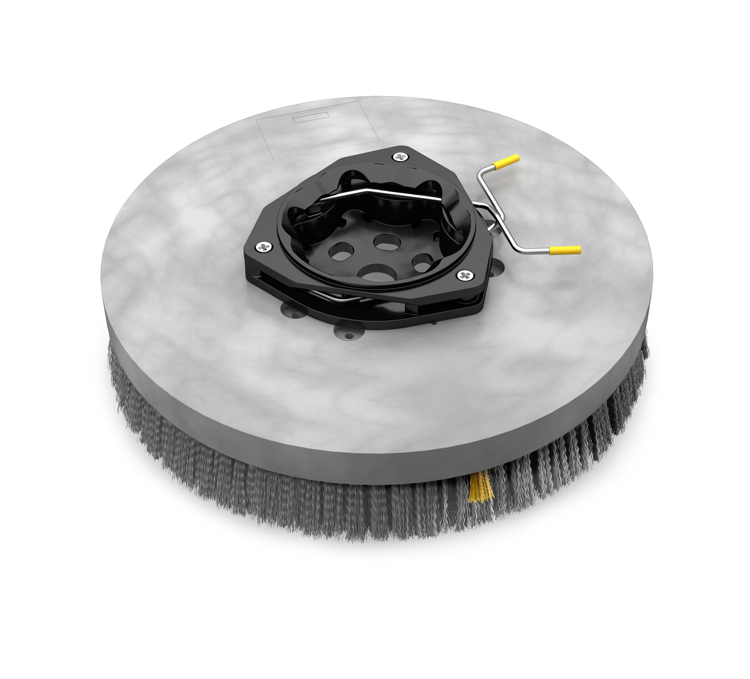 1220237 Polypropylene Disk Scrub Brush Assembly &#8211; 14 in / 356 mm alt 1