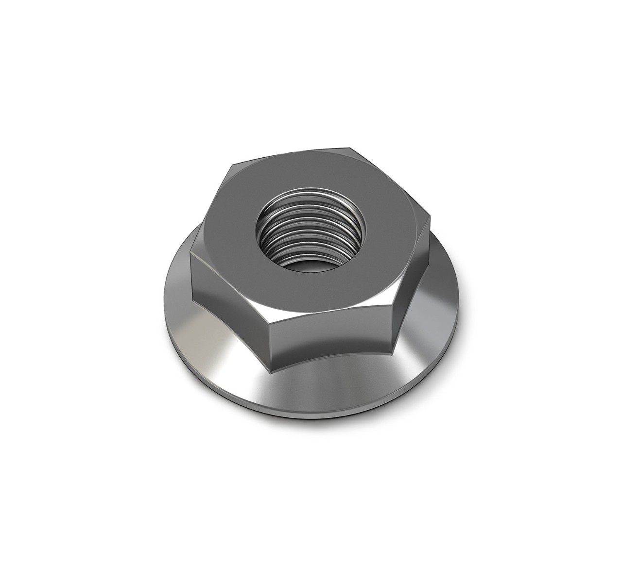 07791 Steel Hex Flange Nut - M8 Thread x 0.276 in alt 1