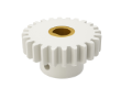 1020403 Brass Spur Gear -1 OD x 0.25 ID x 0.56 in alt 1