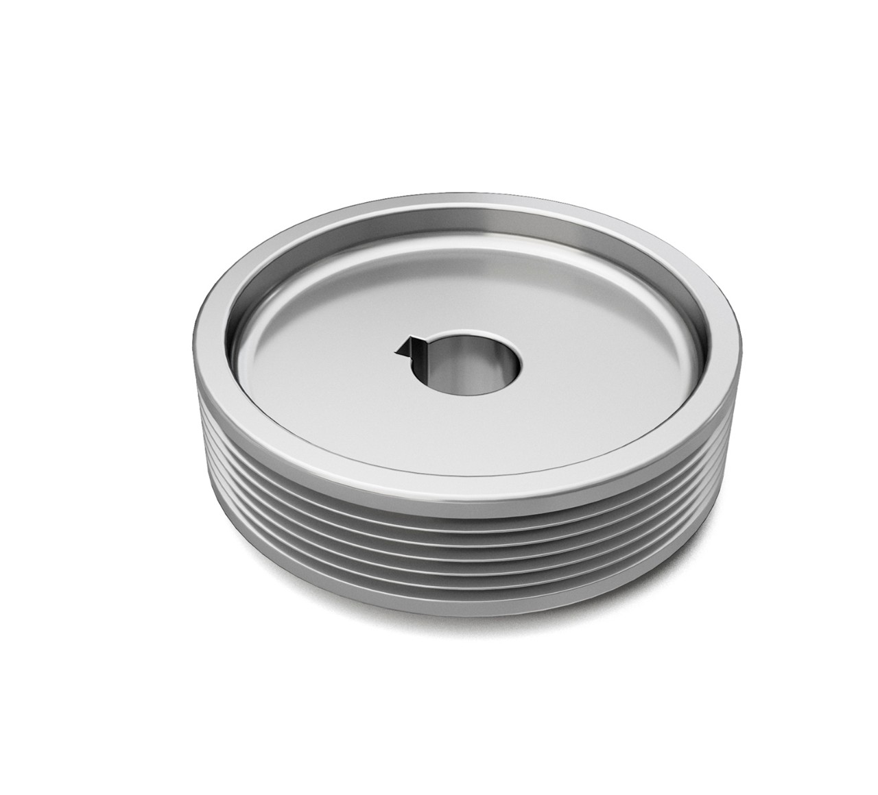 1035173 Poulie à gorge en aluminium - 2,598 (diam. ext.) x 0,591 (diam. int.) x 0,866 po / 6,6 x 1,5 x 2,2 cm alt 1