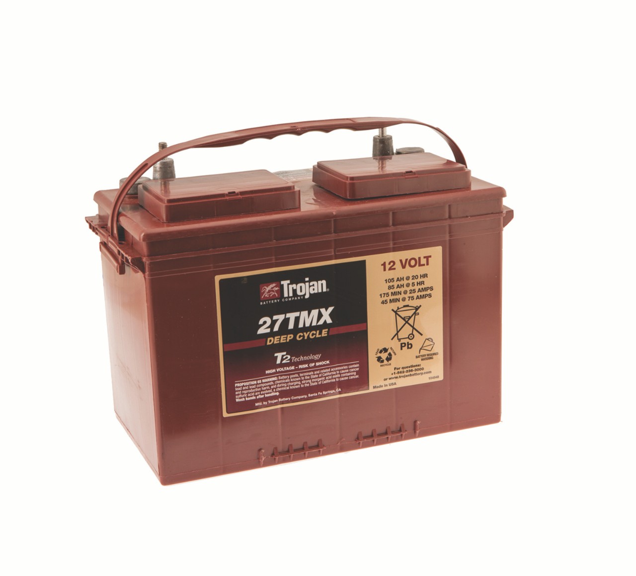 578426 12 Volt Wet Trojan Battery alt 1