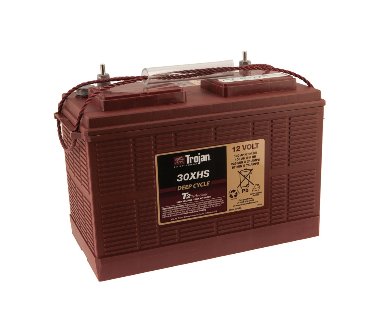 80063 Batterie à l'électrolyte Trojan 12 volts alt 1