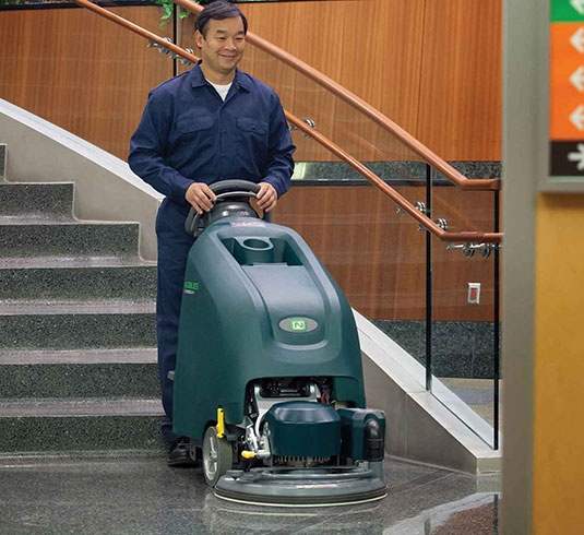 Tennant Sweeper cleaning mall Tennant Sweeper cleaning mall